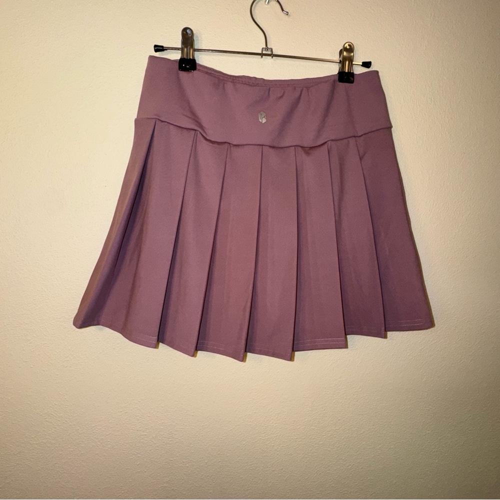 La Kottee Chic Mauve Skater Pleated Mini Skirt Skort - Picture 7 of 13